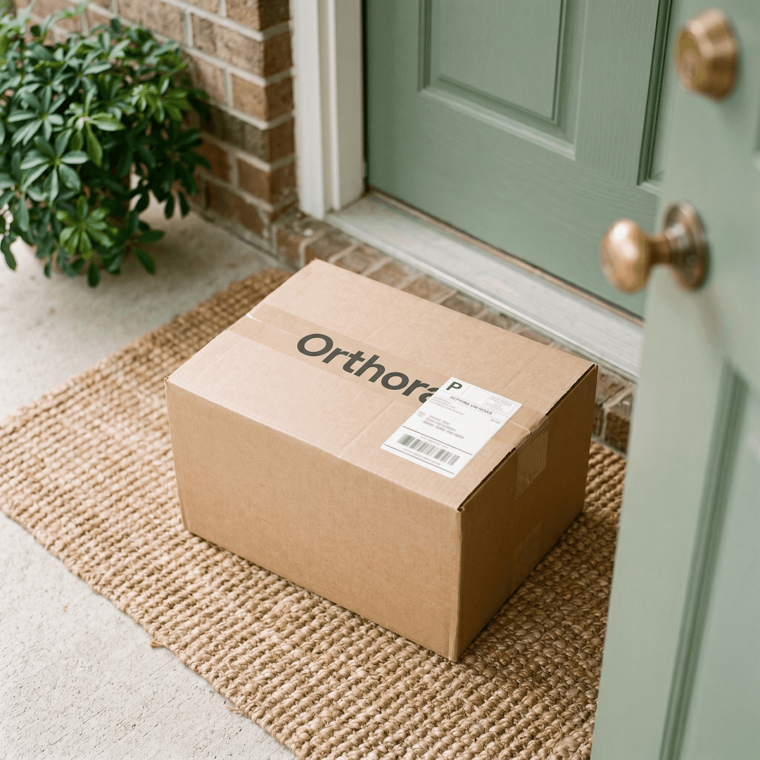 Box arriving at a front door